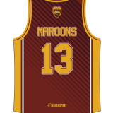 Dewsbury Moor Basketball Vest Maroon